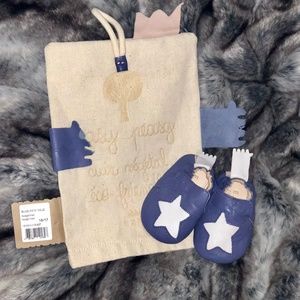 Easy Peasy Leather Baby Shoes French, NWOT sz 0-6